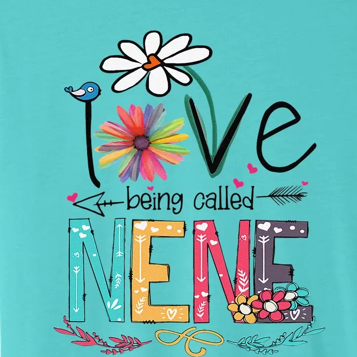 Womens I Love Being Called Nene Sunflower Mother's Day ChromaSoft Performance T-Shirt