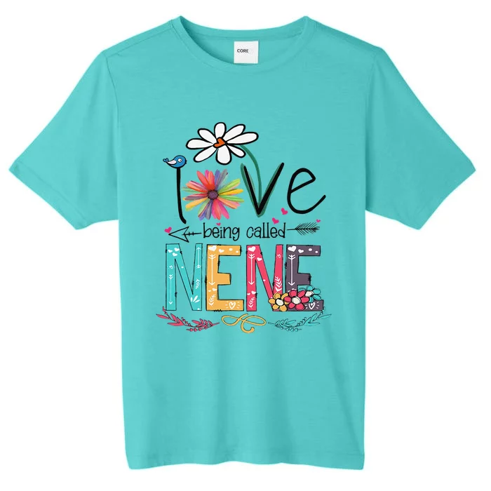 Womens I Love Being Called Nene Sunflower Mother's Day ChromaSoft Performance T-Shirt