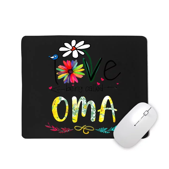 Wo I Love Being Called Oma Sunflower Mothers Day Gift Mousepad