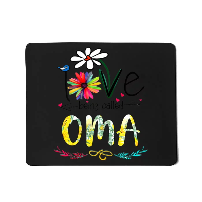 Wo I Love Being Called Oma Sunflower Mothers Day Gift Mousepad