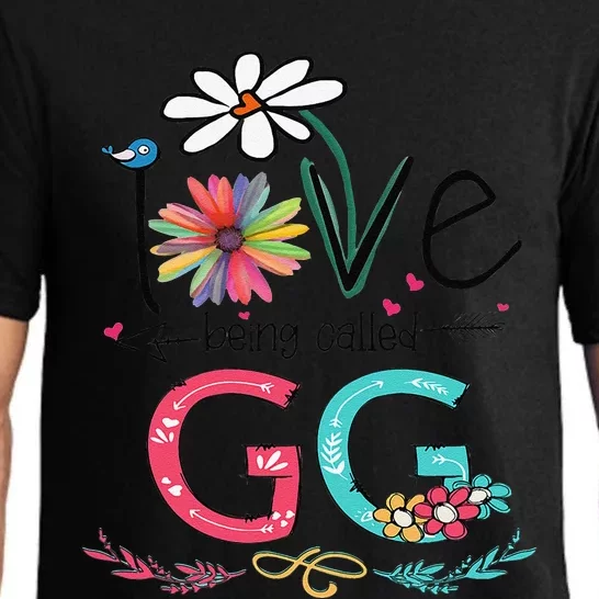 Womens I Love Being Called Gg Sunflower Mother's Day Pajama Set