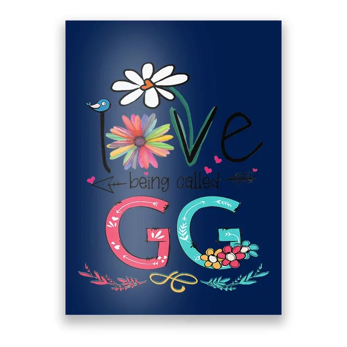 Womens I Love Being Called Gg Sunflower Mother's Day Poster