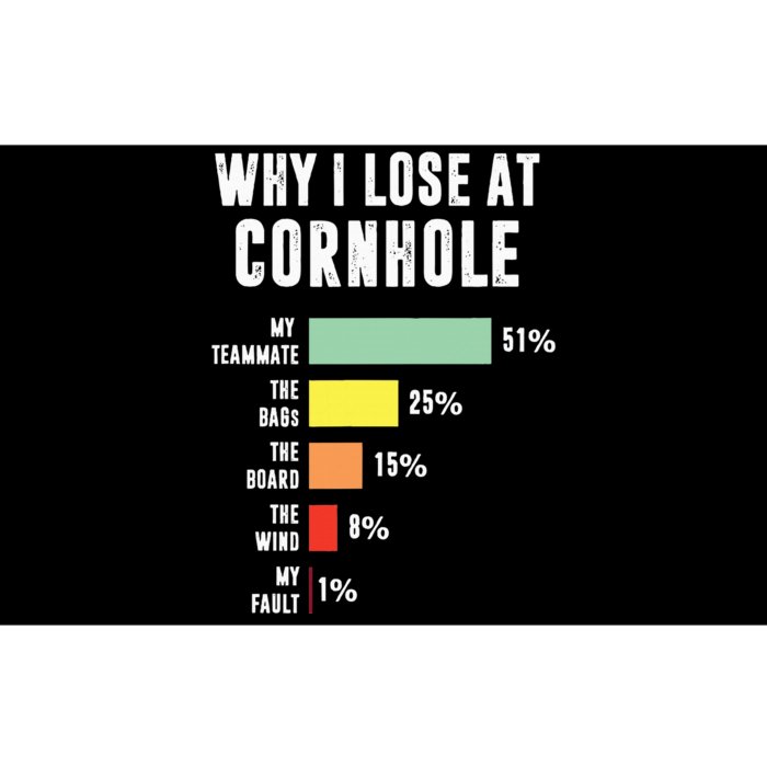 Why I Lose At Cornhole Funny Cornhole Player Bumper Sticker