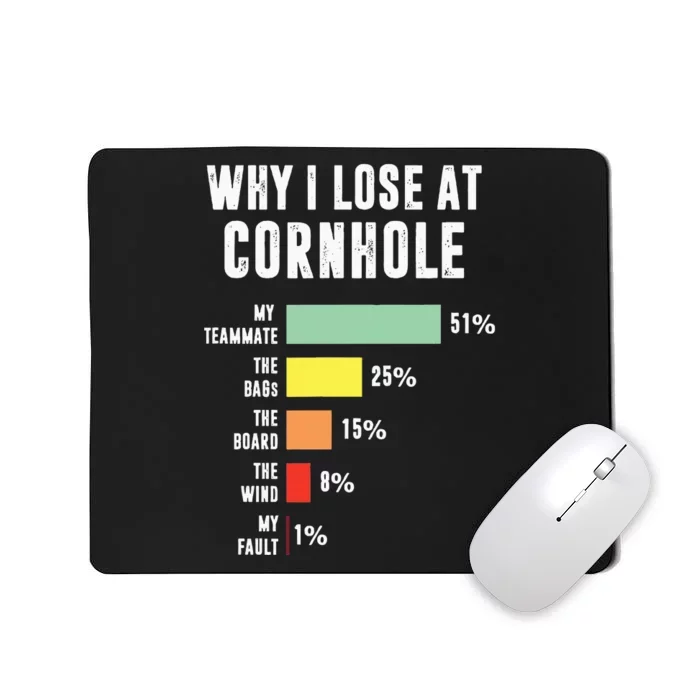 Why I Lose At Cornhole Funny Cornhole Player Mousepad