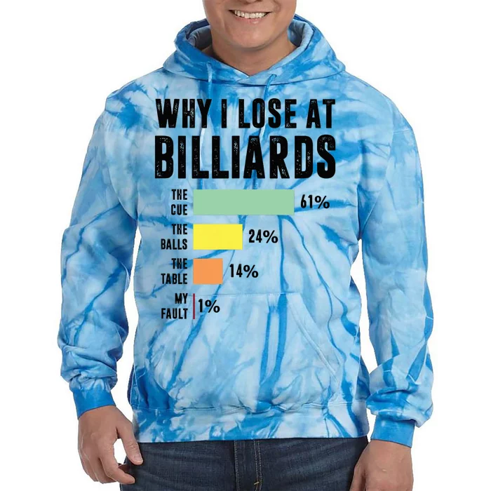 Why I Lose At Billiards Billiards Player Tie Dye Hoodie