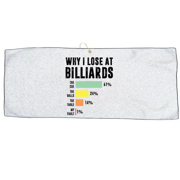 Why I Lose At Billiards Billiards Player Large Microfiber Waffle Golf Towel