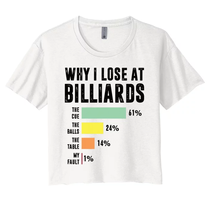 Why I Lose At Billiards Billiards Player Women's Crop Top Tee