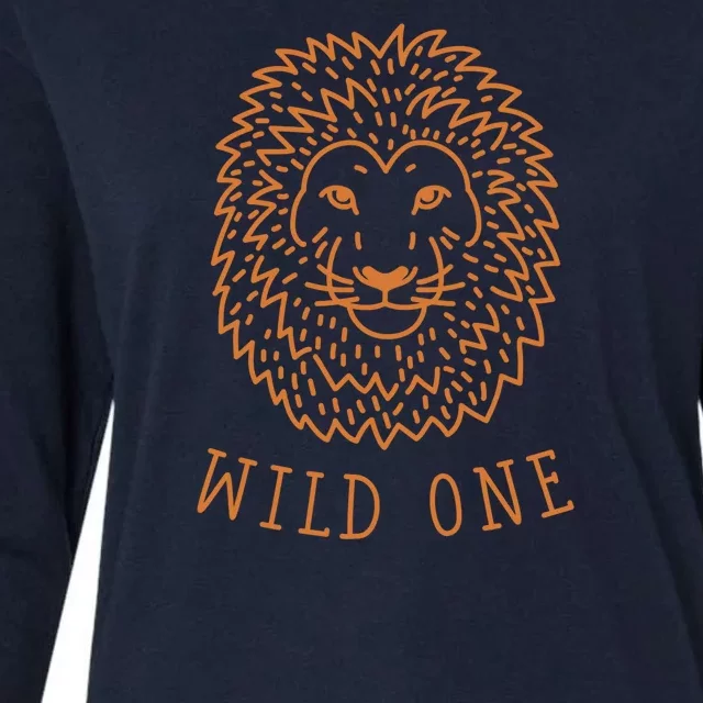 Wild One Lion Womens Cotton Relaxed Long Sleeve T-Shirt