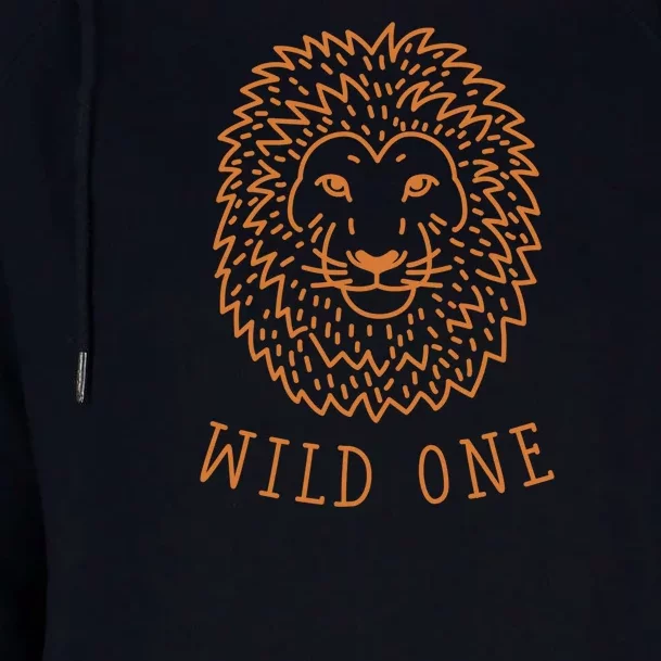 Wild One Lion Womens Funnel Neck Pullover Hood