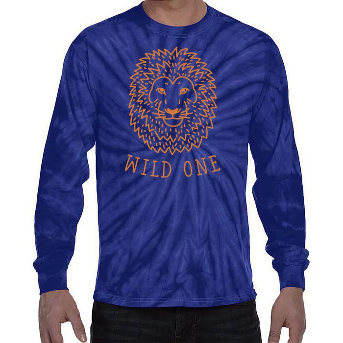 Wild One Lion Tie-Dye Long Sleeve Shirt