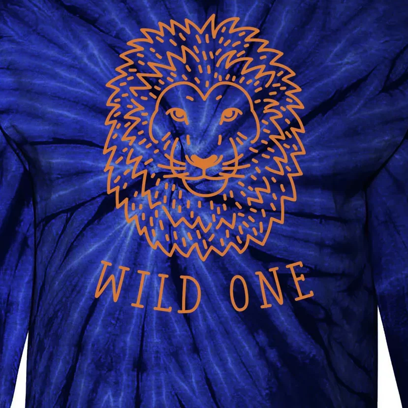 Wild One Lion Tie-Dye Long Sleeve Shirt