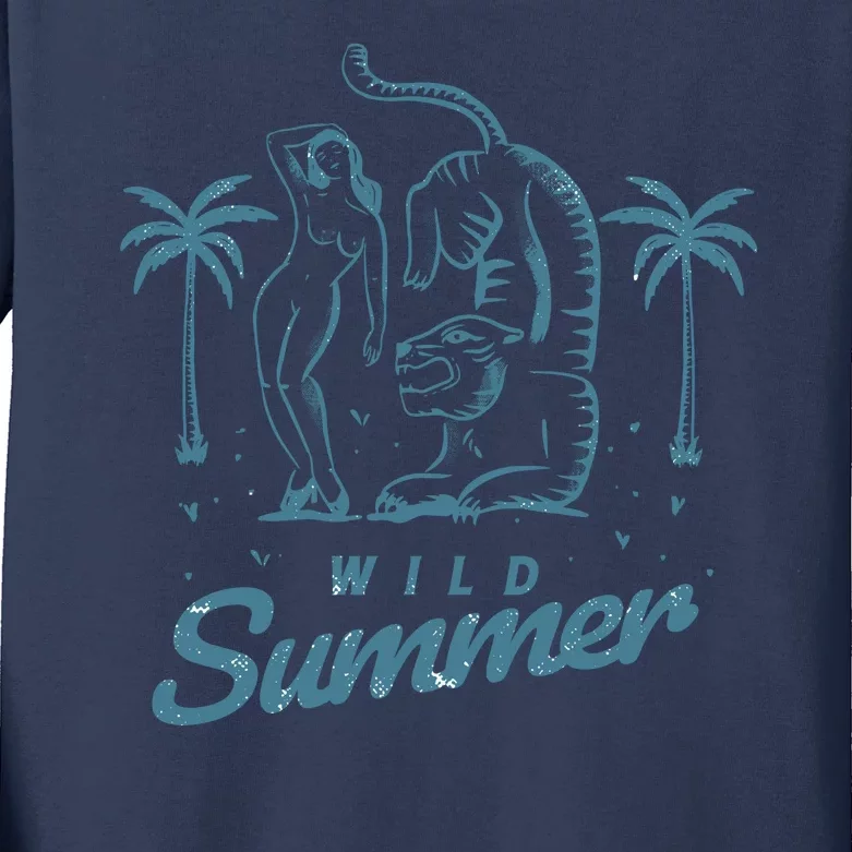 Wild Summer Kids Long Sleeve Shirt