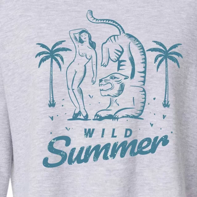 Wild Summer Cropped Pullover Crew