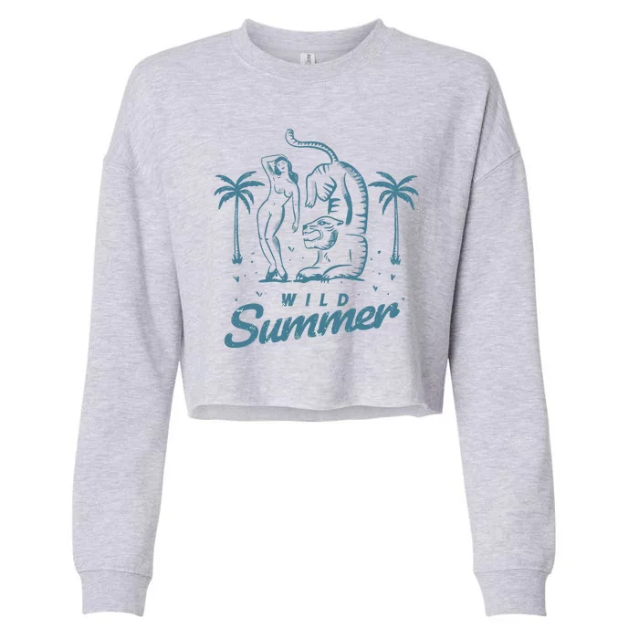 Wild Summer Cropped Pullover Crew