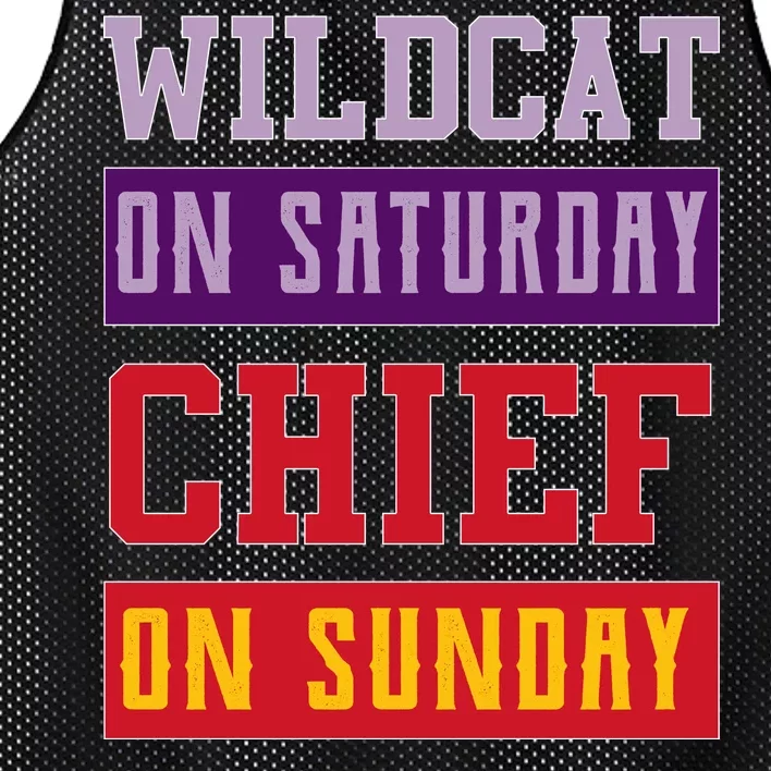 Wildcat On Saturday Chief On Sunday Mesh Reversible Basketball Jersey Tank