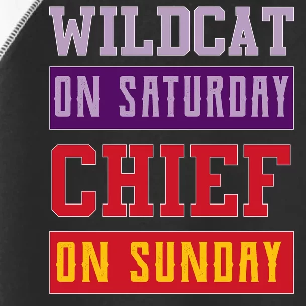 Wildcat On Saturday Chief On Sunday Toddler Fine Jersey T-Shirt