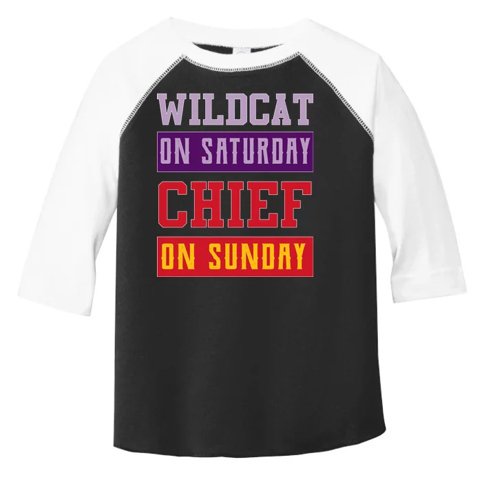 Wildcat On Saturday Chief On Sunday Toddler Fine Jersey T-Shirt