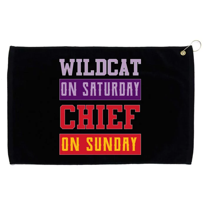 Wildcat On Saturday Chief On Sunday Grommeted Golf Towel