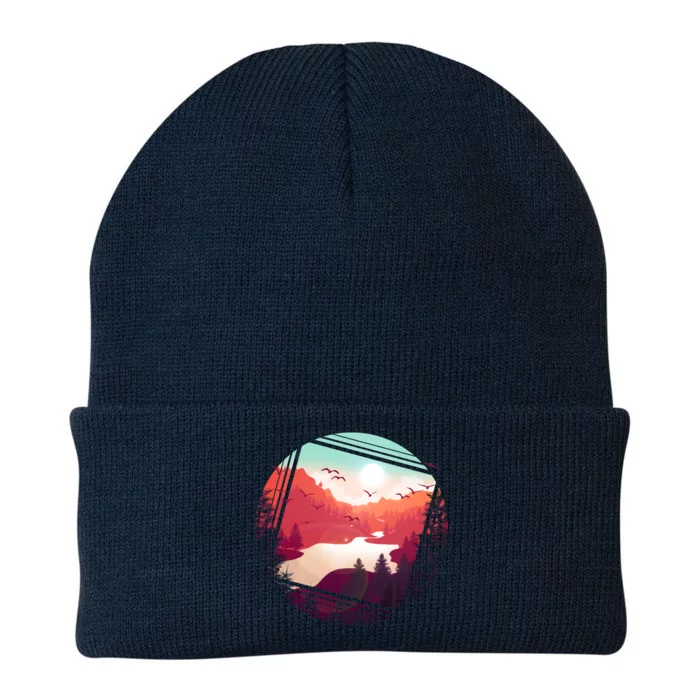 Wilderness Nature Scenery Knit Cap Winter Beanie