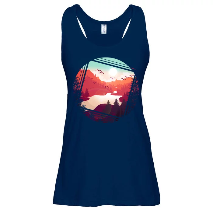 Wilderness Nature Scenery Ladies Essential Flowy Tank