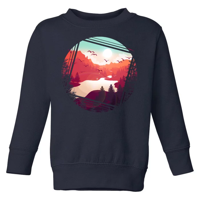 Wilderness Nature Scenery Toddler Sweatshirt