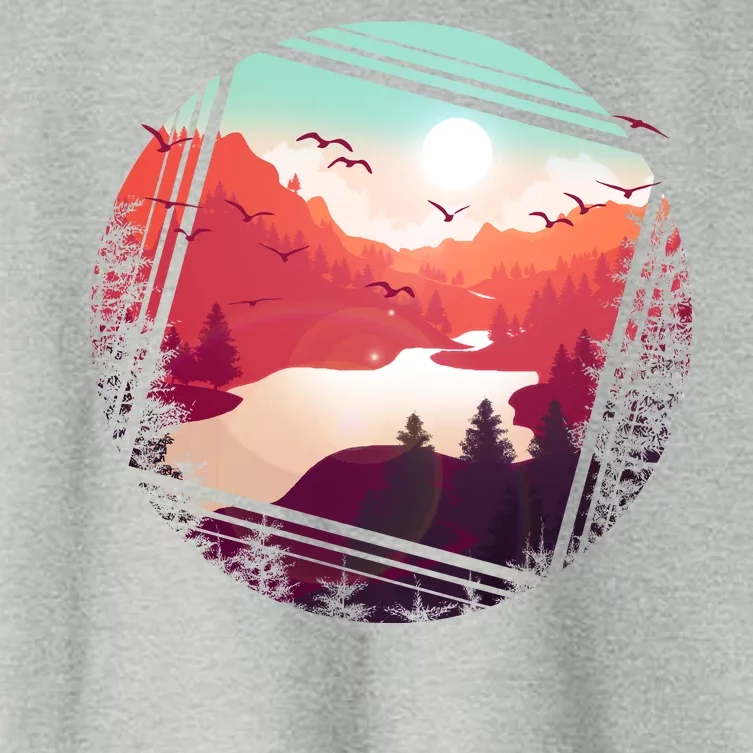 Wilderness Nature Scenery Women's Crop Top Tee