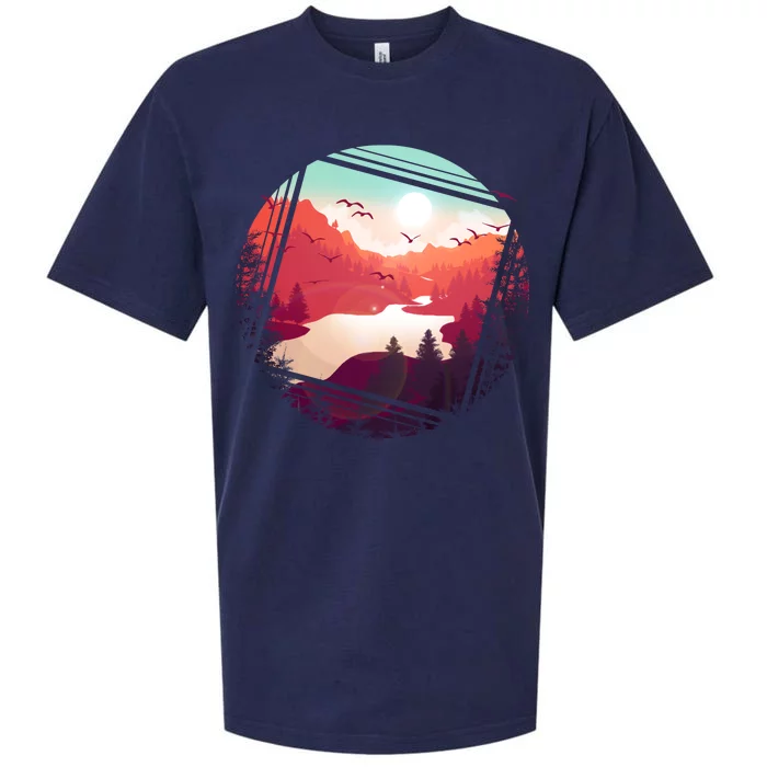 Wilderness Nature Scenery Sueded Cloud Jersey T-Shirt