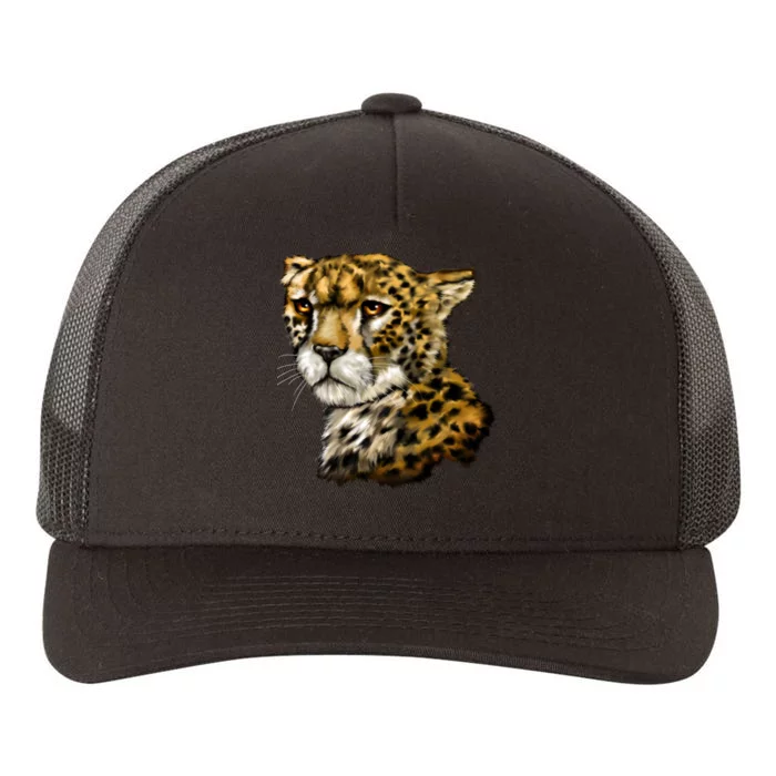 Wildlife - Big Face Cheetah Portrait Yupoong Adult 5-Panel Trucker Hat