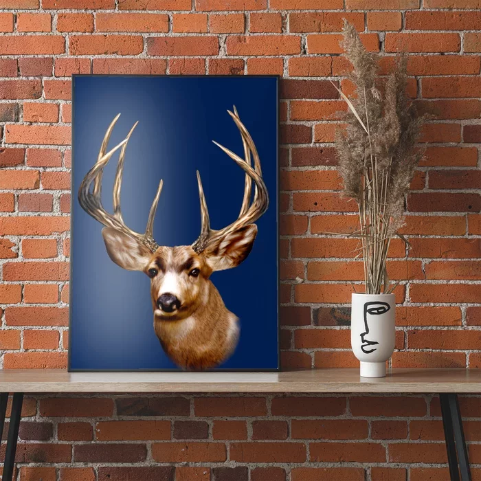 Wildlife - Big Face Deer Head Portrait Poster