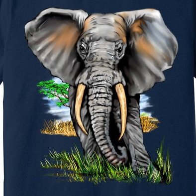 Wildlife - Big Face Elephant Portrait Premium T-Shirt