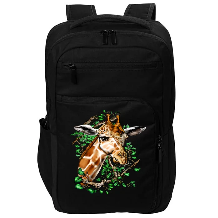 Wildlife - Big Face Giraffe Portrait Impact Tech Backpack