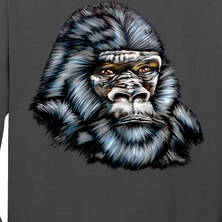 Wildlife - Big Face Gorilla Portrait Long Sleeve Shirt