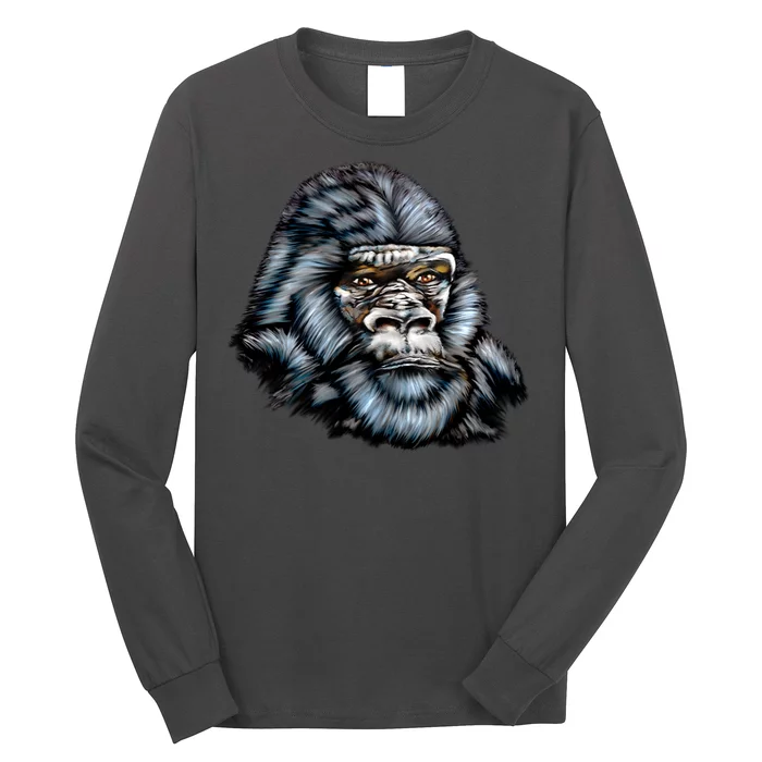 Wildlife - Big Face Gorilla Portrait Long Sleeve Shirt