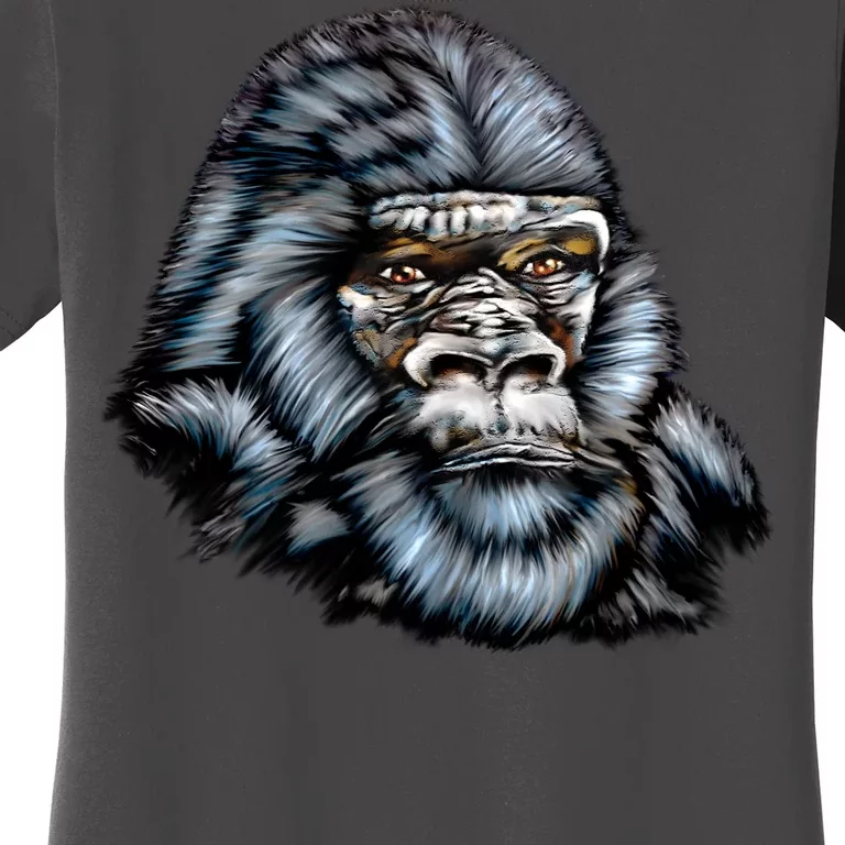 Wildlife - Big Face Gorilla Portrait Women's T-Shirt