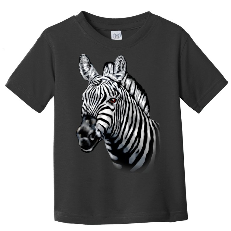 Wildlife - Big Face Zebra Up Close Portrait Toddler T-Shirt | TeeShirtPalace