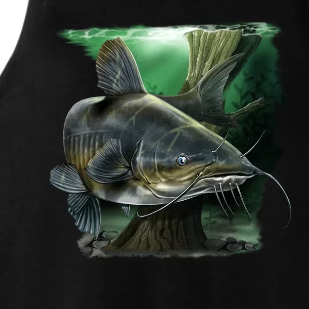 Wildlife - Catfish Swim Ladies Tri-Blend Wicking Tank