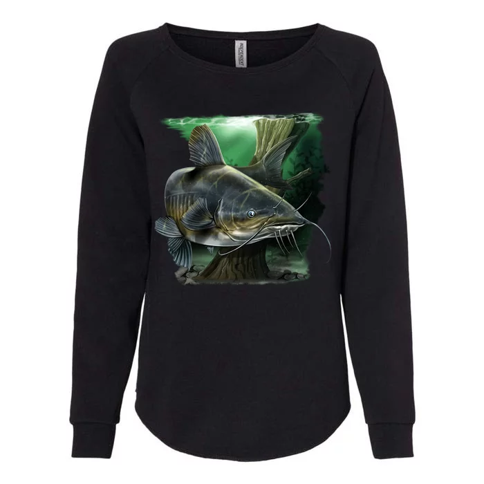 Wildlife - Catfish Swim Womens California Wash Sweatshirt