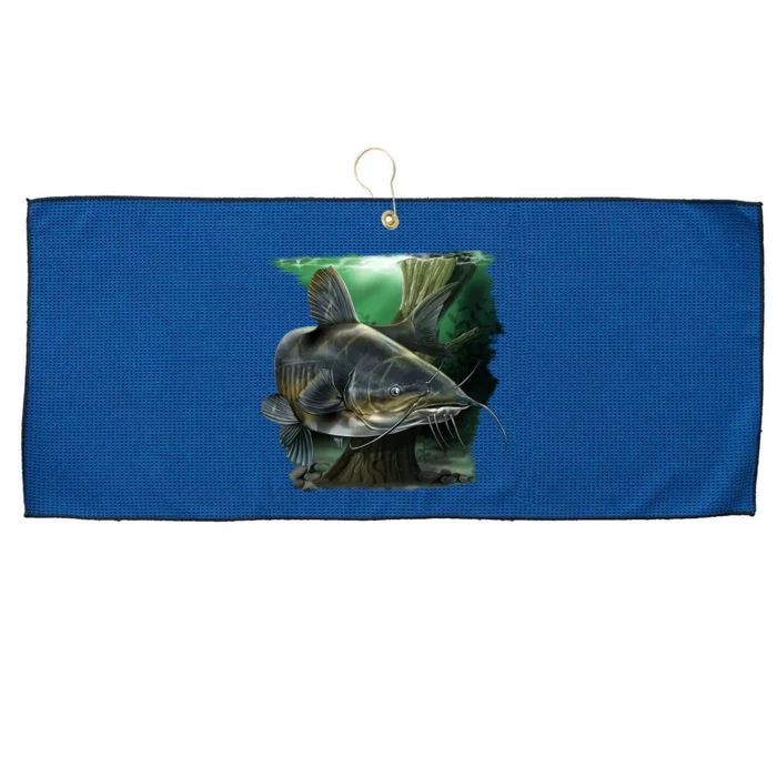 Wildlife - Catfish Swim Large Microfiber Waffle Golf Towel