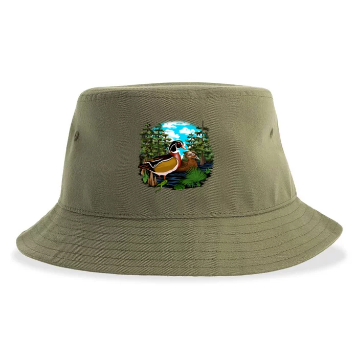 Wildlife - Ducks Portrait Sustainable Bucket Hat