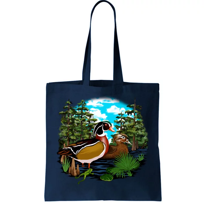 Wildlife - Ducks Portrait Tote Bag