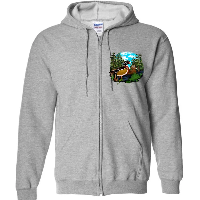 Wildlife - Ducks Portrait Full Zip Hoodie