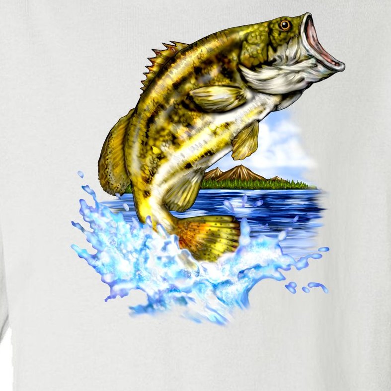Wildlife - Fish Fishing Large Mouth Bass Portrait Toddler Long Sleeve Shirt