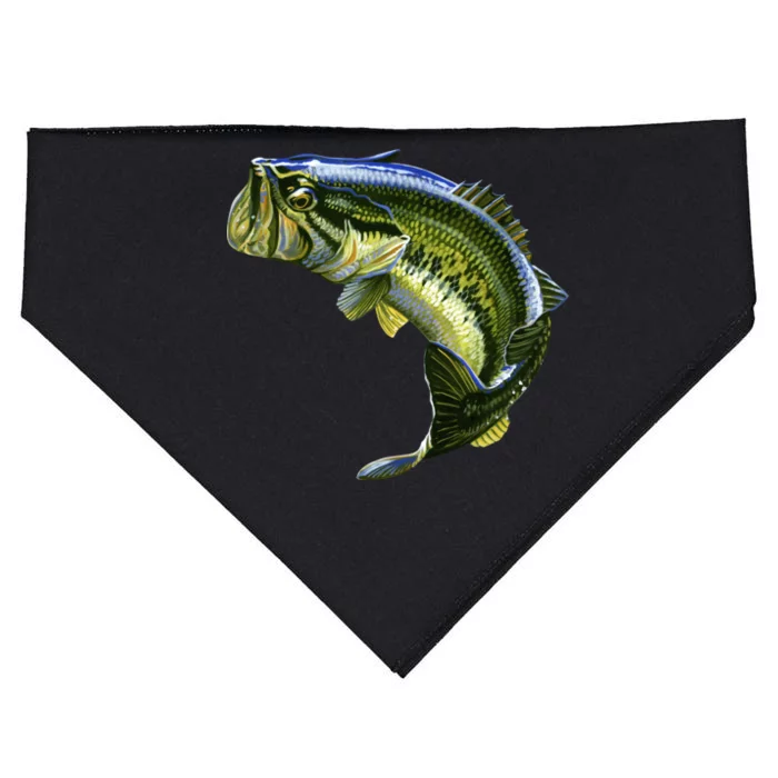 Wildlife - Large Mouth Bass Jumping USA-Made Doggie Bandana