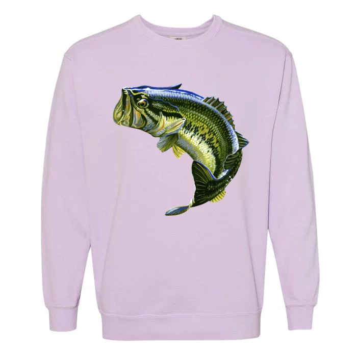 Wildlife - Large Mouth Bass Jumping Garment-Dyed Sweatshirt