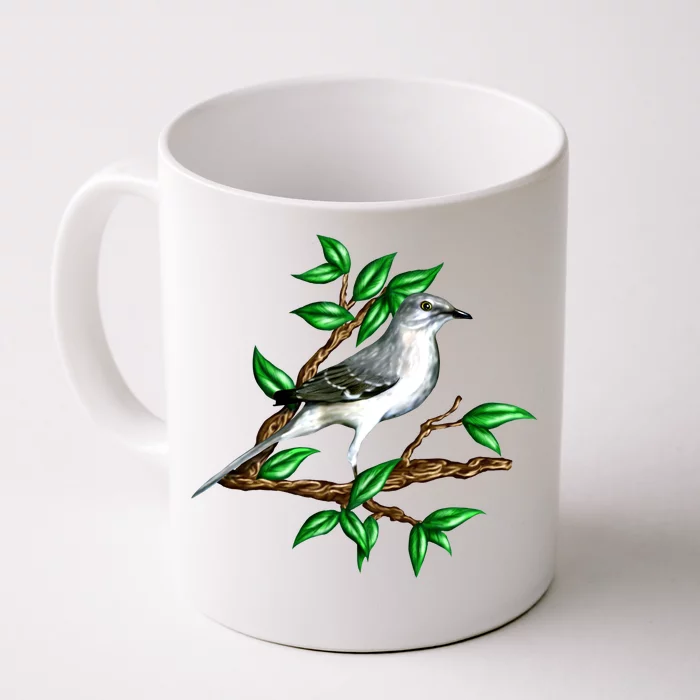 Wildlife - Mockingbird Posing Portrait Front & Back Coffee Mug