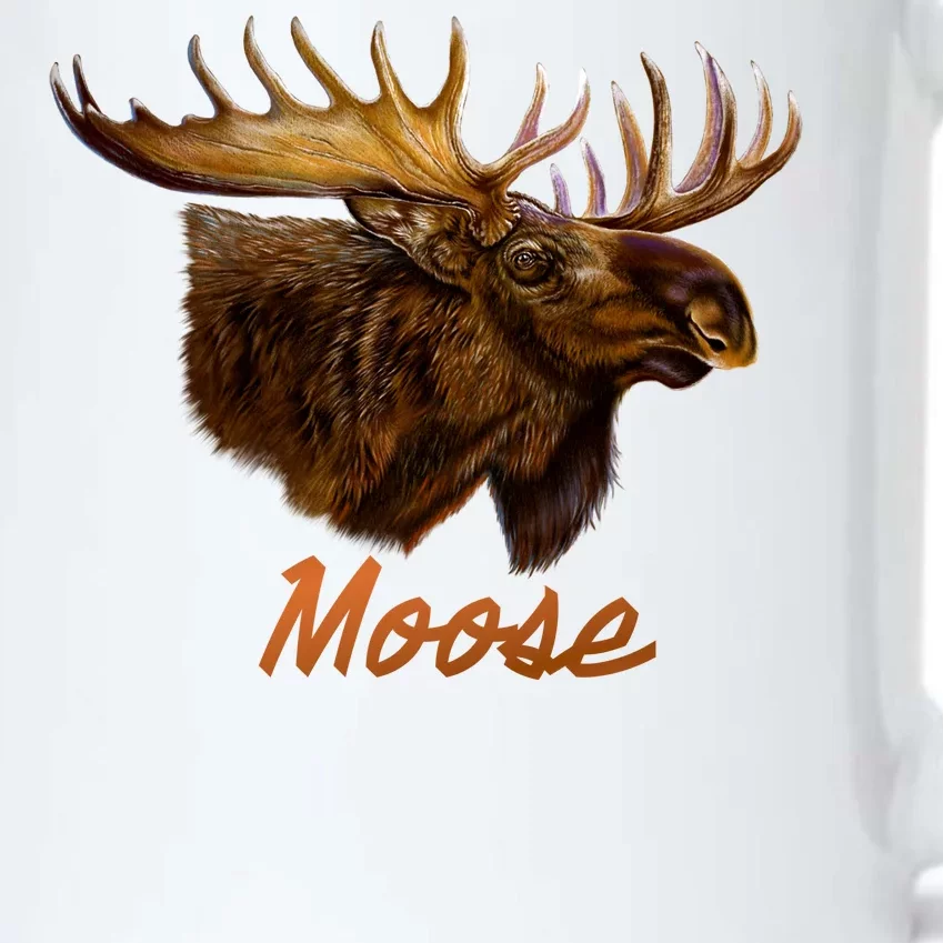 Wildlife - Moose Head Portrait Black Color Changing Mug