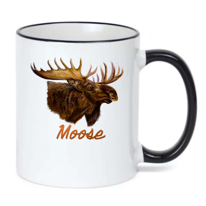 Wildlife - Moose Head Portrait Black Color Changing Mug