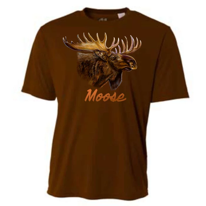 Wildlife - Moose Head Portrait Cooling Performance Crew T-Shirt