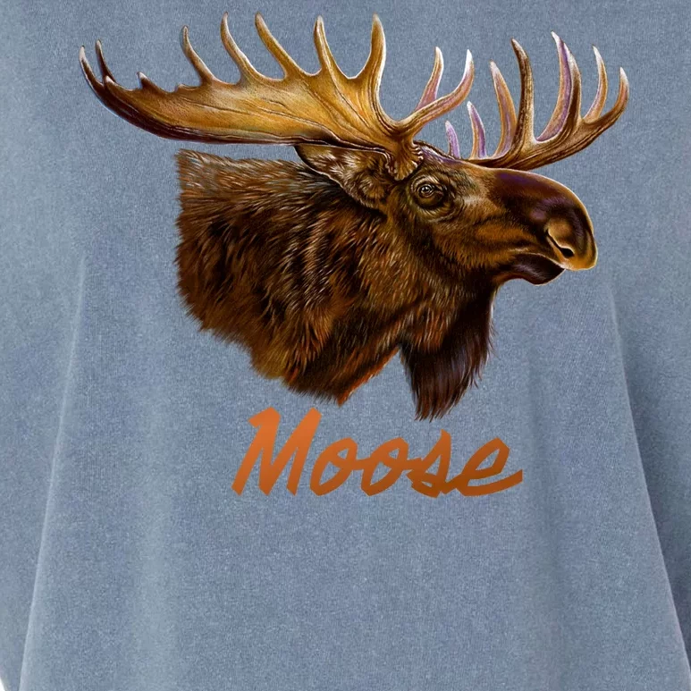 Wildlife - Moose Head Portrait Garment-Dyed Women's Muscle Tee