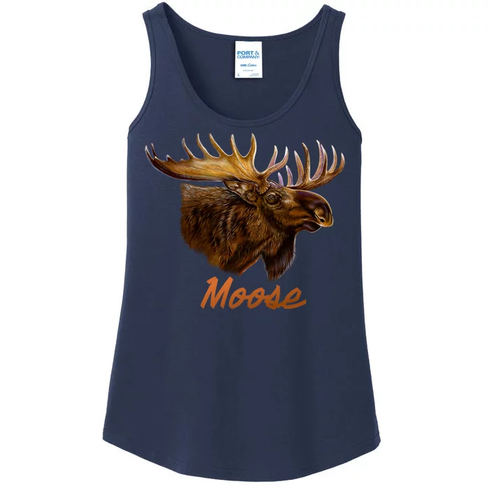 Wildlife - Moose Head Portrait Ladies Essential Tank